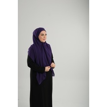 Hürrem Bone Mor Pratik Hazır Geçmeli Bone Şal Şifon Çapraz 2001 22 Mor
