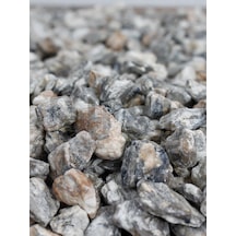 Natural Dekoratif Çakıl Taşı, Gnays Dolomit, Gri Sarı Damarlı, 1-2 Cm, 3 Kg