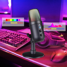 Triline Profesyonel Kardioid Rgb Oyuncu Stüdyo Kayıt Kablolu Podc