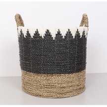 Çeşme 40x38x46 Cm. Muz Lifi El Yapımı Sepet Xl - Mix