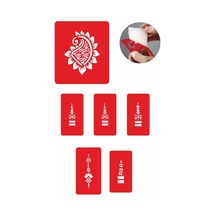 Enhavalı Buta Geçici Dövme Kına Şablonu 5'li