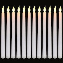 Geeksen 12 Adet Alevsiz Led Mum - 6 Saat Zamanlayıcılı, Ev Düğün Parti Dekorasyonu İçin Güvenli Ve Romantik Aydınlatma