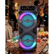 Led Işıklı Kablosuz Bluetooth Hoparlör Usb Tf Kart Destekli - Lisinya