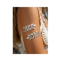Luleaf Gümüş Yıldız Figürlü Gümüş Renkli Kol Takısı Üst Kol Bileziği Bohem Spiral Kolluk Silver Pazı Takısı Mat Gri