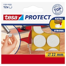 Tesa Keçe Zemin Koruyucu Daire 12x22 Beyaz 57893-00000