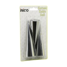 3pcs Metal Korneo Kalıp - Pasta Dekorasyon Aparatı Çap:3.4cm X Uzunluk:12cm Brkt-921602 Bx40 26 Cm