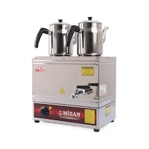 Mizan Çift Demlikli Pleytsiz Çay Kazanı 20Lt-2 Adet Demlik (468201018)