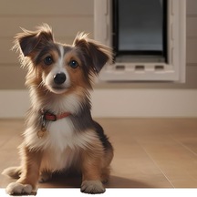 Ideal Pet Products Duvar Girişi Evcil Hayvan Kapısı Çift Kapağı, Duvarlar İçin, Dahili Teleskopik Tünel Ve Kilit