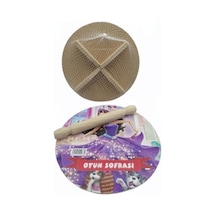 24cm Resimli Ahşap Oyun Sofrası Ekmek Tahta 4247