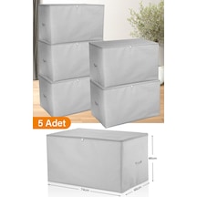 Serstil 5 Adet - Büyük Boy Gri Benekli Hurç - 74 X 46 X 46 Cm