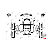 Hyundai Accent Admira 2001-2005 Torpido Konsol Trim Göğüs Maun Kaplama Set 37 Parça Siyah
