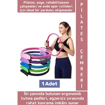 Dayanıklı Fitness Aerobik Bacak Kol Kalça Karın Kas Şekillendiren Güçlendiren Esnek Pilates Çemberi