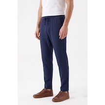 Mösyö Erkek Baggy Kalıp Müslin Kumaş Pantolon Bgl-st05592 Lacivert