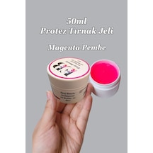 50ml Protez Tırnak Jeli Builder Gel - Mükemmel French Ve Açık Renkler İçin Neon Pembe