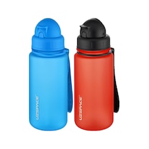 Uzspace 2'li Pipetli Tritan Matara Seti 400 Ml Fiftyfifty -3024seta Mavi-Fantasyred