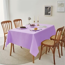 Sıvı Geçirmez Dertsiz Keten Masa Örtüsü Lila