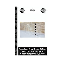 Premium Maç Oyun Takım Kr-178 Hentbol Kale Filesi Polyamid 2,5 Mm