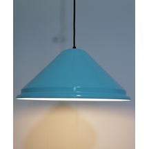 Riolight Retro Turkuaz Içi Beyaz Tekli Metal Sarkıt Çap: 33Cm (538289129)