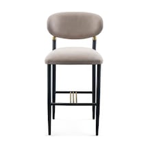 Elegance Kolçaksız Metal Bar Sandalyesi Siyah