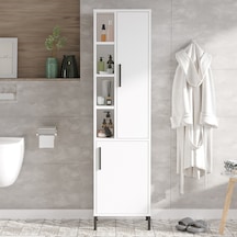 Yurudesign Vitale Çok Amaçlı Dolap Banyo Dolabı Beyaz Vı2-W Beyaz