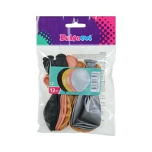 Balonevi Balon 12" Metalik Yetişkin Asorti 12 Li Çok Renkli