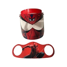 Gürbey Spiderman Baskılı Çocuk Siperlik + Spiderman Desenli Çocuk Maske