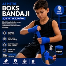 Voltrike Çocuk Boks-kickbox-muay Thai-sanda El Bandajı Mavi 2.5 Metre Çok renkli
