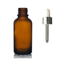 30ml Kahverengi Cam Damlalıklı 24 Adet,gümüş Kapak Beyaz Emzik, Ecza Şişesi, Damlalıklı Şişe, Propolis Şişesi, Damlatmalı Şişe, Saç Serum Şişesi, Ecza Şişesi