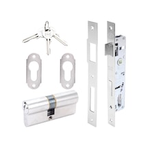 Kale 153 20mm Standart Daire Kilidi Dar Tip - Nikel- 62mm Silindirli
