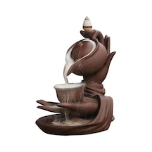 Tütsü Tutucular Seramik Şelale Tütsü Brülörü Bergamot Tütsü Brülör Çerçeve Duman Geri Ve Kokulu Ev Dekorasyon Süsleri 10 14cm