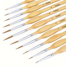 11 Parça Detay Boya Fırçası Seti, Akrilik İçin Minyatür Boya Fırçaları