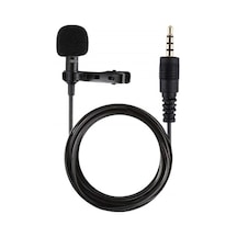 3.5mm Jak 1.5 Metre Double Mikrofon - Siyah Evimdeyokyok