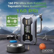 A40 Akü Takviye Cihazı + Lastik Şişirme Kompresörlü Taşınabilir Jump Starter