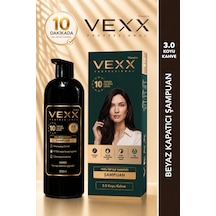 Vexx Professional Beyaz Kapatıcı Pratik Boya Şampuan Koyu Kahve 3.0 Amonyaksız Formül 300 Ml.