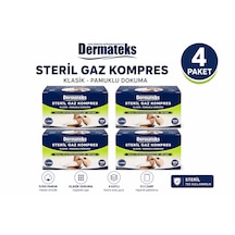 Dermateks Steril Kompres 7,5 7,5 Cm 4 Kat 100'lü 4 Paket