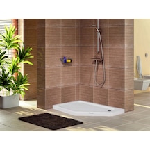 Shower Beşgen Flat Duş Teknesi 90X140 Cm