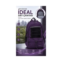 Kaff Young 51534 Purple Mor Unisex Çok Cepli Suya Dayanıklı Sırt Çantası