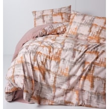 Cotton Box Flanel Rina Kiremit Çift Kişilik Nevresim Takımı Kiremit