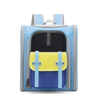 Cbtx Kare Katlanabilir Kediler Sırt Çantası Evcil Hayvanlar Açık Taşınabilir Çift Omuz Çantası Model 8 Mavi