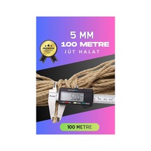 5 Mm 100 Metre Jüt Halat Dekoratif Hasır İp Urgan Süs Evimdeyokyok