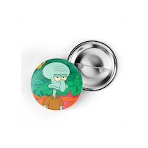 Handsome Squidward - 44 Mm İğneli Çanta Rozeti - 5 Adet Diğer