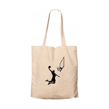 Basketball Smack Silhouette Krem Kanvas Bez Çanta Krem