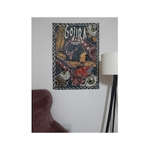 Gojira Desenli Tasarım Duvar Halısı