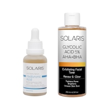 Solaris Hyaluronik Asit Nemlendirme Serum 30 ML + Gözenek Sıkılaştırıcı Aha Bha Tonik 200 ML