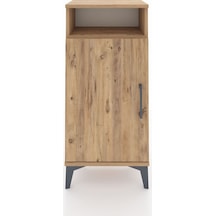 Arges Komodin 3 Raflı Tek Kapaklı 44x30x96 Çam-çam Çam