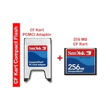 256 Mb Cf Compact Flash Hafıza Kartı + Adaptör