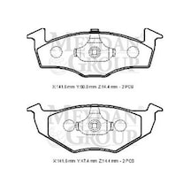 Seat Toledo 96/98 Ön Fren Balatası Disk 141,6x50x16,48/141,6x47,4x16,48 Bramax - Fren Ve Ekipmanları