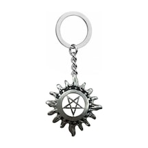 Supernatural Temalı Metal Anahtarlık Unisex Gotik & Alternatif Aksesuar