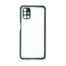 Storeşahin Samsung Galaxy M51 Kılıf Miami Şeffaf Silikon - Koyu Yeşil Shn0720
