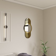 Dekoratif Lüks Pleksi Aynalı Ahşap Duvar Süsü Siyah - Gold